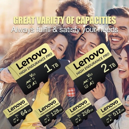 Lenovo Memory Card 2TB 1TB Class10 V60 A2 TF Card 512GB Mini SD Card 128GB High - Picture 7 of 19