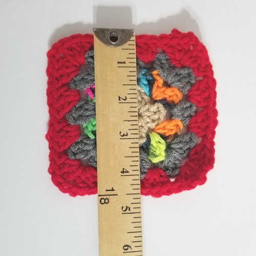 12 sottobicchieri quadrati fatti a mano all'uncinetto stile afgano nonna 4,5"" X 4,5"" colorati - Foto 19 di 19