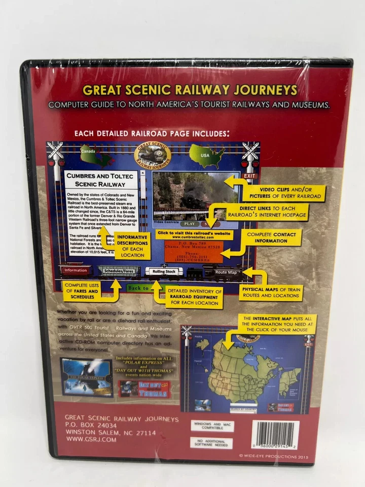 Guide to North Americas Tourist Railways & Museums Companion Interact CD-ROM NEW - Image 3 of 3
