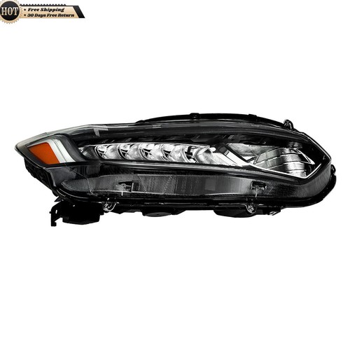 Silscvtt Right Headlight For 2018-2020 Honda Accord LED DRL Halogen Chrome Clear - Picture 4 of 16