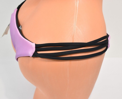 Women's Wildfox Black Ultra Violet Reversible Strappy Bikini Bottom Size M - Picture 7 of 10