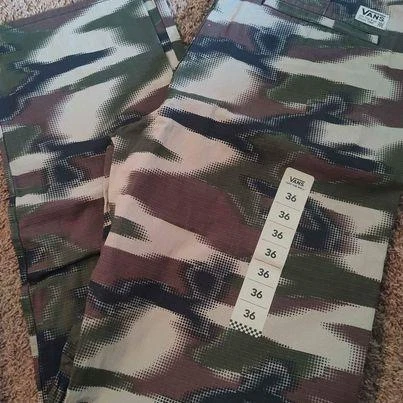 PANTALONE MIMETICO NUOVO UOMO VANS OFF THE WALL MIMETICO TAGLIA 36 REG