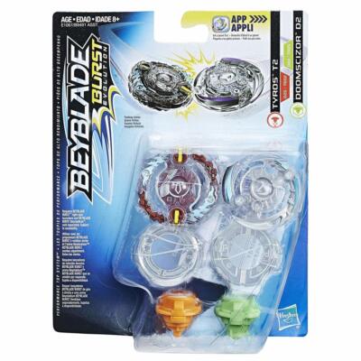 Beyblade Burst Evolution Dual Pack Tyros T2 D20/TB02 & Doomscizor D2 D04/TD05