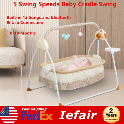 Free Standing Baby Swings Portable Electric Bluetooth Baby Swing