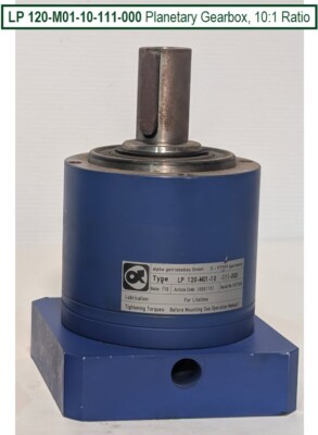 Alpha Getriebebau LP 120-M01-10-111-000, Planetary Gearbox, 10:1 Ratio