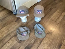 4 VINTAGE MOBIL GAS OIL PEGASUS SERVICE STATION ATTENDANT'S HAT CAP FREE SHIP