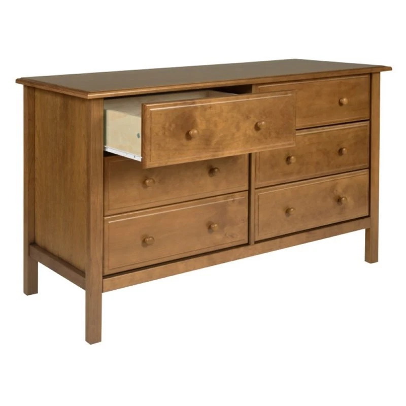 DaVinci Jayden Wooden 6 Drawer Double Wide Dresser in Chestnut