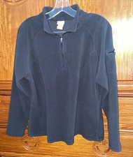 Ll Bean Jacket Missy L Reg, Zip At Neck & On Sleeve, Stand Up Collar, Black