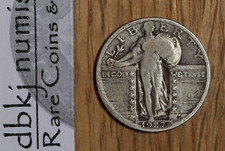 1927 (P) Standing Liberty Quarter Silver 25&cent; - F - Fine