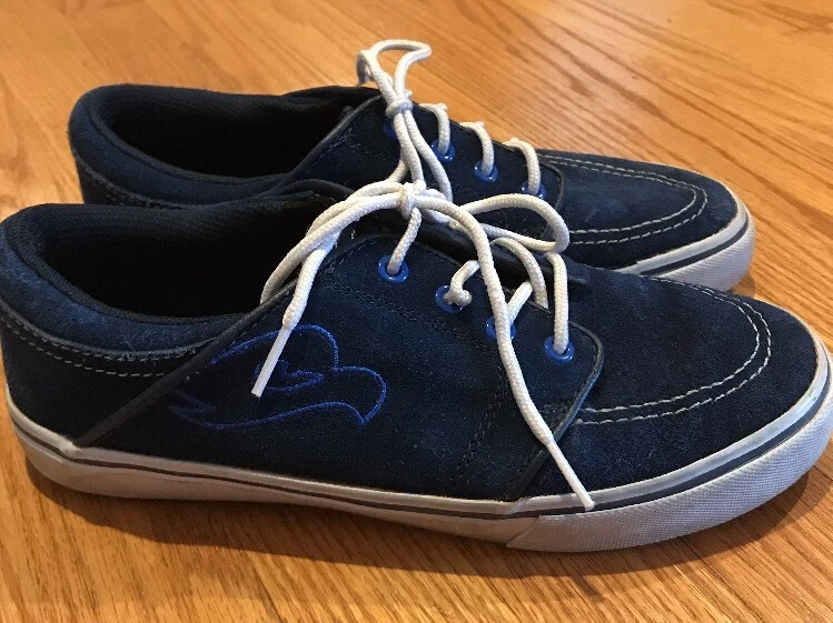 TONY HAWK Casi Nuevo Patín DENIM AZUL GAMUZA CUERO Monopatín Niños Zapatos Talla 6 Y Foto 3 de 4