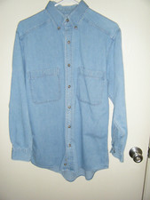 MENS SONOMA BLUE CORDUROY BUTTON DOWN SHIRT SZ SM 16P