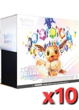 Pokemon TCG Prismatic Evolutions Elite Trainer Box ETB Case Sealed - 10x ETB