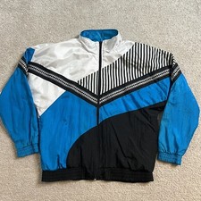 Vintage SUNTERRA 80s 90s Colorblock Windbreaker Petite M Track Jacket Nylon