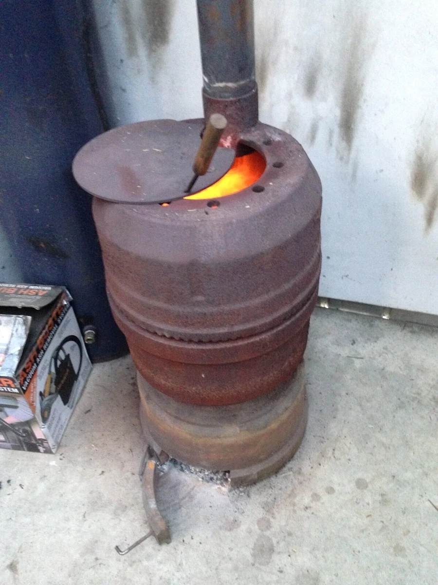 Potbelly Shed Heater 3 Drum Painted Wood Truck Brake Drum Garage  Entertainment | eBay