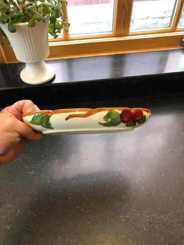 FRANCISCAN APPLE ELONGATED OVAL APPETIZER SERVING PLATE 10-1/4" X 4-1/2" Cali - Picture 3 of 4