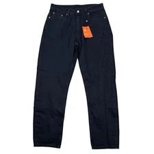 NEW YOUNGLA Mens 32x32 Black Jeans Straight Leg Denim Pants Casual Workout Flex