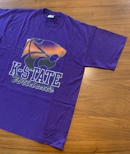 Vintage 90s Kansas State Wildcats Basketball T-Shirt Mens XL GEAR Made USA KSU
