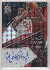 2019-20 Spectra In the Zone Interstellar Prizm 35/49 Wendell Carter Jr Auto c6t