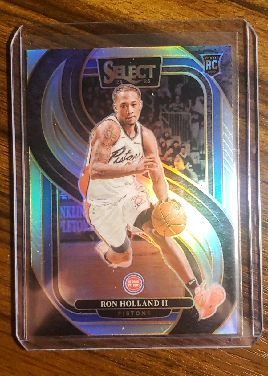 2024-25 Panini Select RON HOLLAND II Silver Prizm Premier Rookie RC #198 Pistons