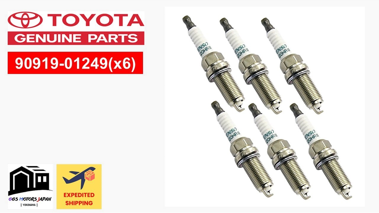 Toyota OEM 90919-01249x6 GS460 LS460 IS-F Iridium Spark Plug Set FK20HBR11 JDM