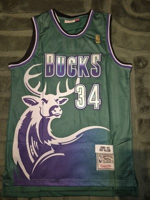 Vintage Style NBA Basketball Trikot Ray Allen #34 MLWE Bucks Throwback X Large