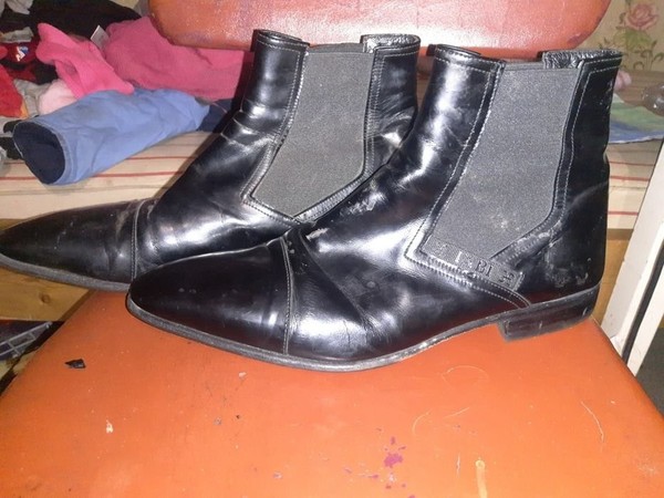 Women Heels Black Leather 40 #4RPQ