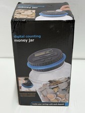 Contador digital de dinero tarro LCD contador de monedas banco rastreador automático de ahorros