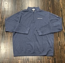 Peter Millar 1/4 Zip Pullover Men s XL Blue Modal Cotton