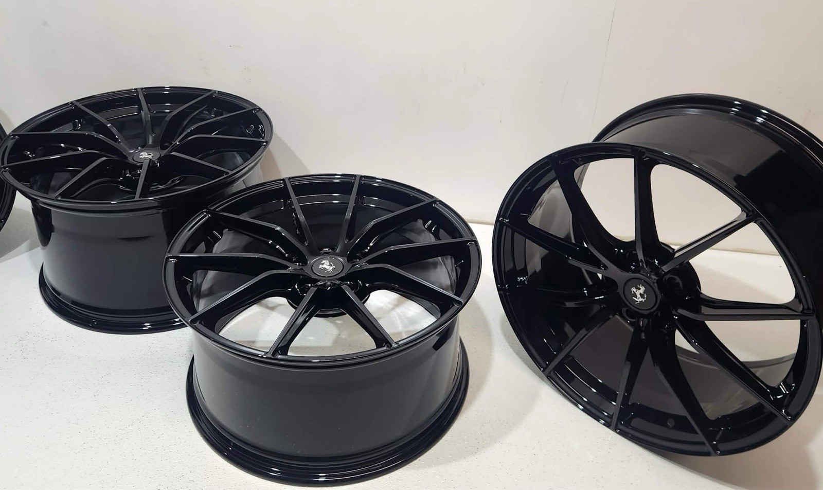 20” FERRARI 812 SUPERFAST F12 TDF SF90 RIMS WHEELS FACTORY OEM GLOSS Black  🔥🔥