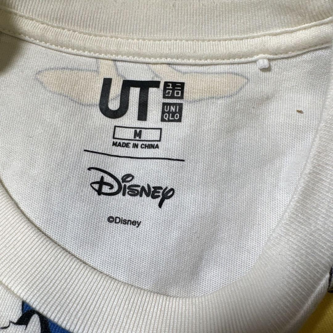 UNIQLO Mickey Mouse Donald Duck Print T Shirt M White Cream Black Red thumbnail 2