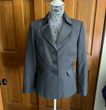 Tahari Arthur S. Levine Gray 3-Button Lined Blazer Jacket Women s Size 10
