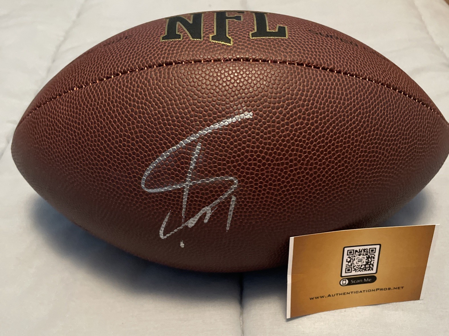 Stefon Diggs Signed Wilson Football Authentication Pros COA