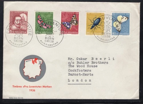 Switzerland, Suisse, Switzerland, FDC Letter Pro Juventute 1956, 50.-!!!