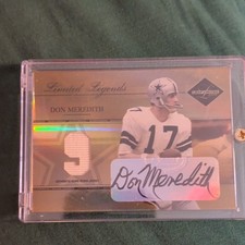 Donruss 2005 Leaf Limited Legends Don Meredith Auto Game-Worn Jersey LL-4