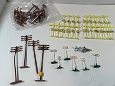 HO Scale Model Railroad/Train Accessory Telephone Poles 12 Vintage Signs