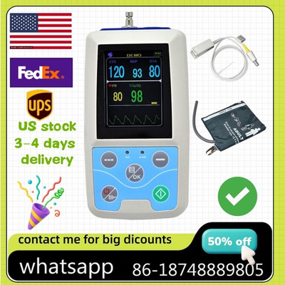 #ad PM50 Patient Monitor 24 hrs ambulatory NIBP SPO₂ PR Blood press Holter US Ship $204.00