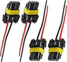 4 PCS 9005 9006 9012 HB3 HB4 Female Adapter Wiring Harness Socket Style: 4 PCS