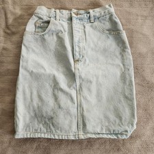 Georges Marciano Guess Light Blue Denim Skirt Size 28 4-6 USA 90s Patch Y2K