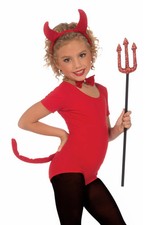 Brand New Child Demon Devil Girls Costume Kit