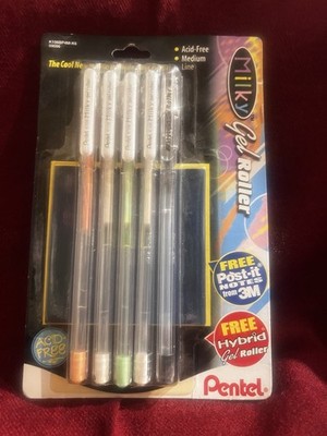 NEW! Vintage Pentel Milky Gel Roller Pastel Pens 4 Colors Hot Shot Pencil Japan