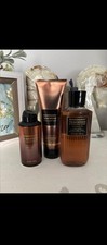 NEW Bath  Body Works Mahogany Teakwood Body Care Set Body Wash Cream Body Spray
