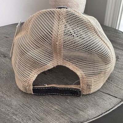 Texas Trucker Hat Retro Stripe KatyDid Distressed Mesh Cap  display picture 3