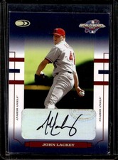 2004 Donruss World Series John Lackey Blue Signature Auto #/50