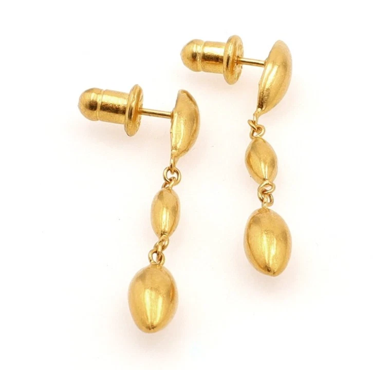 Pendientes colgantes lineales Gurhan 22K Foto 2 de 4