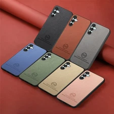 For Samsung A16 A15 A26 A25 A36 A35 A56 Slim Canvas Grain PU Leather Case Cover