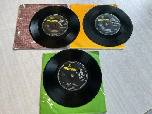 THE BEATLES 2X 7 Inch EPS 45 Rpm Ex Juke Box Records