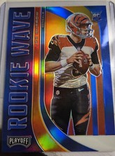 2020 Panini Playoff - Rookie Wave Joe Burrow #RW-1 (RC) Bengals Rookie Card. Gem. rookie card picture