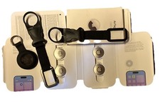 Apple MX542LL/A AirTag 4-Pack - Silver PLUS BONUS TAG CLIPS AND KEYCHAIN