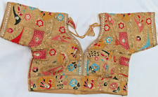 Blouse Choli Embroidery Seuin Padded U-Neck Back Closure Ready Made Party Wear
