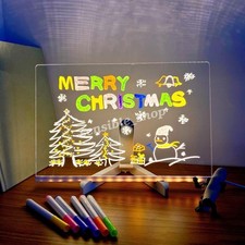 USB powered Light Up Acrylic Message Board LED Drawing Board Kids Drawing Board